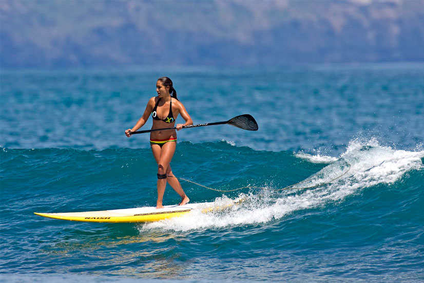 Practice of SUP surf